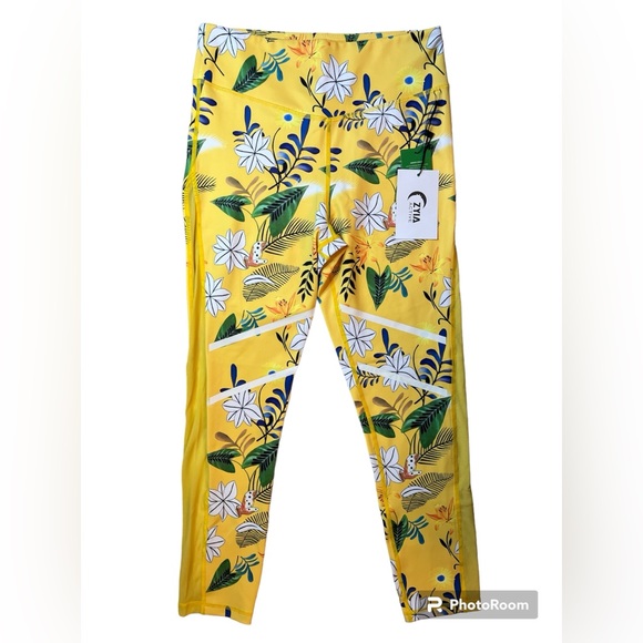 Floral Reflective Light n Tight Hi-Rise 7/8 24” RC (8-10) ZYIA NWT 1291 - Picture 5 of 15